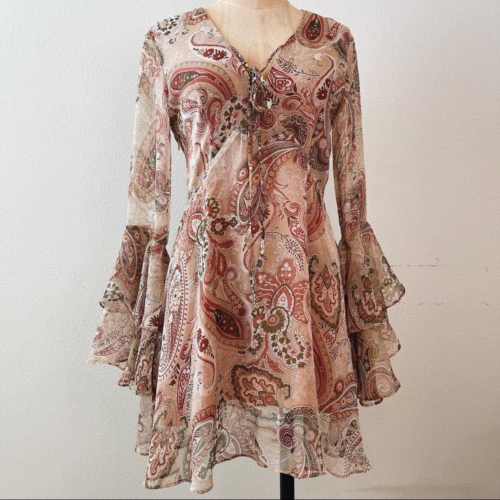 Floral Paisley Print Dress